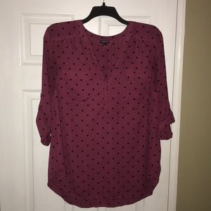 Harper - Burgundy Georgette Pullover Blouse